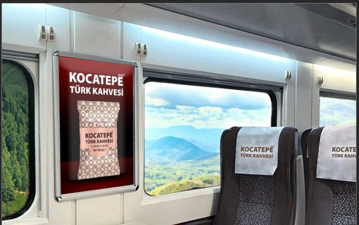 Kocatepe Türk Kahvesi Yüksek Hızlı Tren Vagon Panolarında!